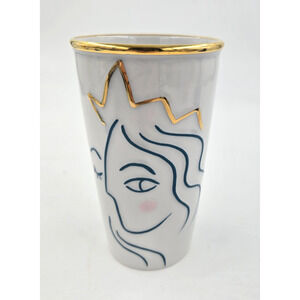 Starbucks Gold Crown Winking Mermaid Siren Anniversary Collection 2017 Tumbler